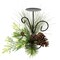 Northlight Pine Cones and Jingle Bell Christmas Pillar Candle Holder - 10"